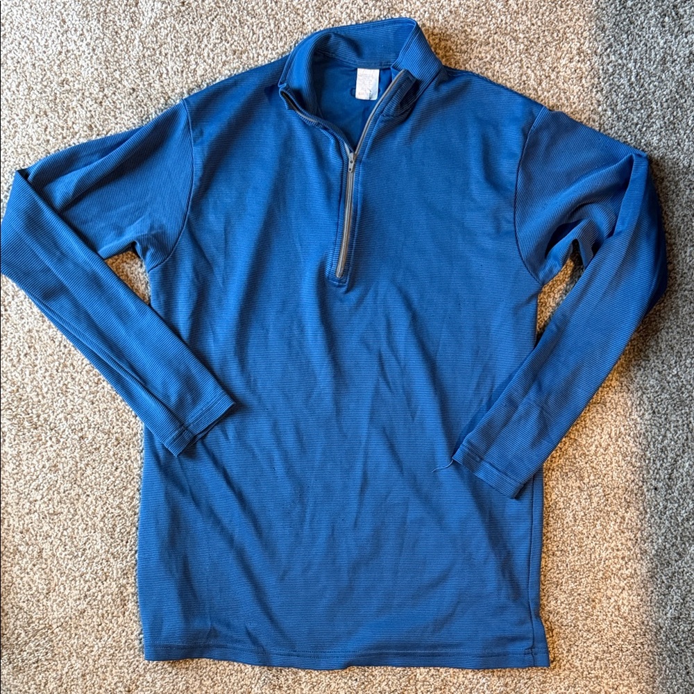 Classic Blue Zip-Up Men's shirt